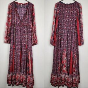 Free People Boho Long Sleeve Maxi Dress